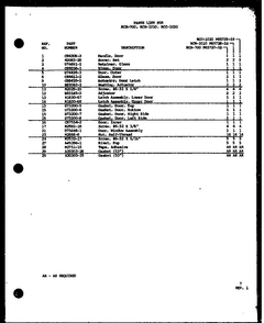 Section 2 Diagram and Parts List for RCC-1010 P85729-1S Amana Range