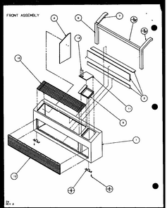 Front Assembly (pth09300er/p9812608r) (pth09400er/p9872108r) Diagram and Parts List for PTH12300ER P9812615R Amana Air Conditioner
