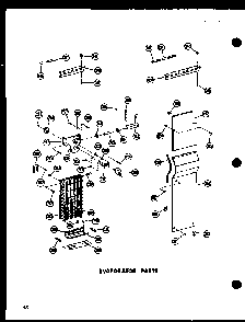 Evaporator Parts Diagram and Parts List for SRN22N-C-P60230-64WC  Amana Refrigerator