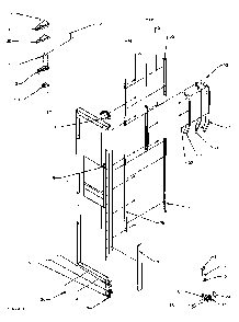 Freezer Door Hinge & Trim Parts Diagram and Parts List for SPD22NL-P1181306WL  Amana Refrigerator