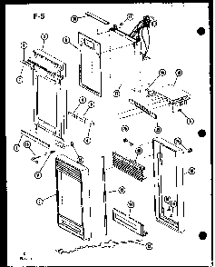 Control Panel Diagram and Parts List for RRL-8TC P75532-1M Amana Microwave