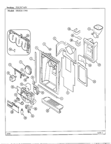 Fountain Diagram and Parts List for HMG611390  Admiral Refrigerator