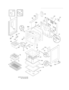 Body Diagram and Parts List for CRE3880LSK  Crosley Range