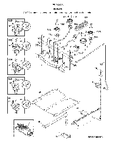 Burner Diagram and Parts List for 79074523910  Kenmore Range