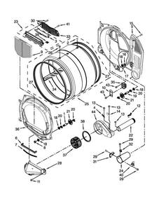 Bulkhead Parts Diagram and Parts List for MDG25PNBGW0  Maytag Dryer