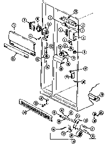 Fresh Food Compartment Diagram and Parts List for RSW2200CAL DM31B Maytag Refrigerator
