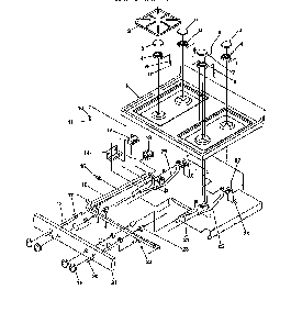 Main Top Diagram and Parts List for ARG7301L-P1143324NL  Amana Range