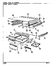 Chest Of Drawers Diagram and Parts List for RB234PLDV DG90A Magic Chef Refrigerator