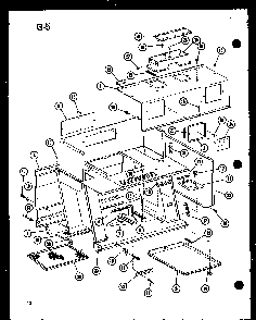 Cabinet Diagram and Parts List for MVH-9T P75409-1M Amana Microwave