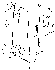 Refrigerator Door, Hinge & Trim Diagram and Parts List for 36768-P1135803W  Amana Refrigerator