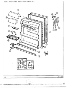 Refrigerator Page 10 Diagram and Parts List for 71153-0A  Admiral Refrigerator