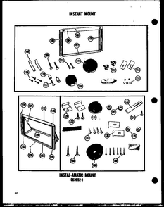 Instant Mount Diagram and Parts List for 11-5G P54390-25R Amana Air Conditioner