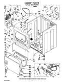 CABINET PARTS Diagram and Parts List for MDG17PRAWW1  Maytag Dryer