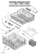 UPPER AND LOWER RACK PARTS Diagram and Parts List for MDBH985AWW10  Maytag Dishwasher