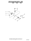 DRYER HEATING PARTS - GAS Diagram and Parts List for MLE20PNAGWO  Maytag Washer Dryer Combo