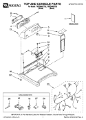 TOP AND CONSOLE PARTS Diagram and Parts List for YMED6400TQ0  Maytag Dryer