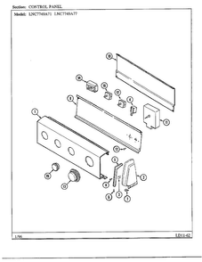 Control Panel Diagram and Parts List for 7749A71  Norge Dryer