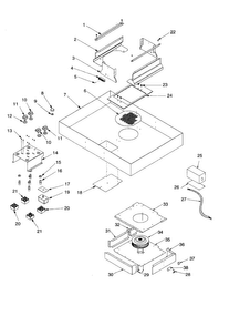 Cavity Diagram and Parts List for AKEF3070E-P1131763NE  Amana Cooktop