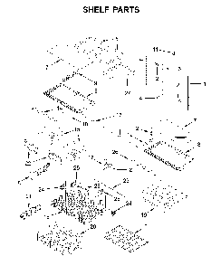 Shelf parts Diagram and Parts List for 59679313511  Amana Refrigerator