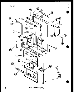 Lower Door Parts Diagram and Parts List for TM14F-A-P75658-2WA  Amana Refrigerator