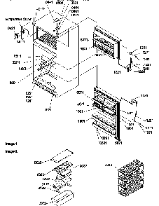 Door, Hinges And Accessories Diagram and Parts List for TR525SL-P1182804WL  Amana Refrigerator