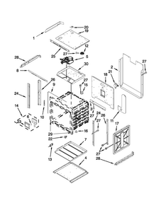 Upper Oven Parts Diagram and Parts List for JJW2527WS01  Jenn-Air Wall Oven