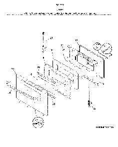 Door Diagram and Parts List for 79093009315  Kenmore Range