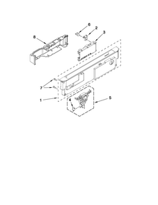 Control Panel And Latch Parts Diagram and Parts List for MDBH969AWB0  Maytag Dishwasher