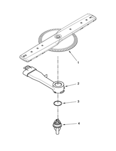Lower Washarm Parts Diagram and Parts List for MDBTT53AWB1  Maytag Dishwasher