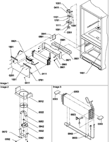 Evaporator & Freezer Control Assemblies Diagram and Parts List for BH20S5W-P1196503WW  Amana Refrigerator
