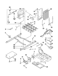 Unit Parts Diagram and Parts List for MSD2574VEW10  Maytag Refrigerator