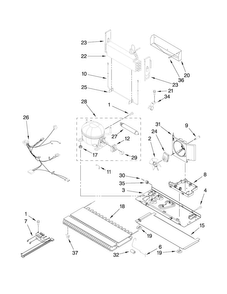Unit Parts Diagram and Parts List for ABB2221WEW1  Amana Refrigerator