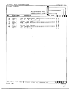 Fresh Food Compartment Page 3 Diagram and Parts List for 22304-0B  Admiral Refrigerator