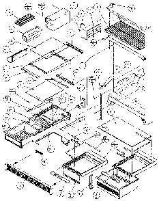 Shelves And Accessories Diagram and Parts List for 85171-P1117102W  Amana Refrigerator