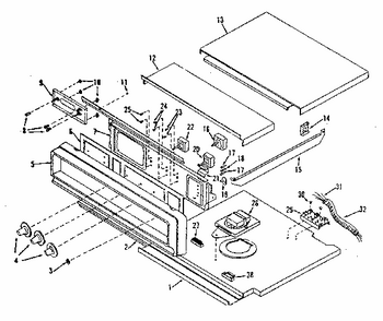 Control Section Diagram and Parts List for 8504238390  Kenmore Range