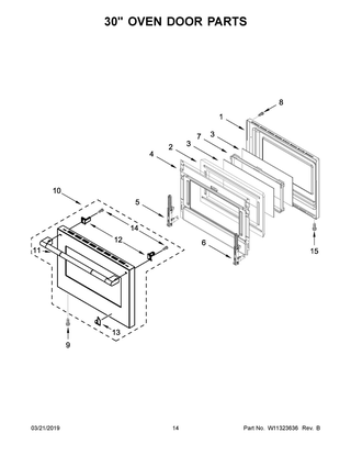 Part Location Diagram of W11315557 Whirlpool GLASS-DOOR
