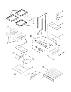 Part Location Diagram of W10554281 Whirlpool HOUSING