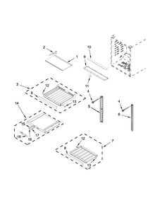 Shelf Parts Diagram and Parts List for JUB24FRACX00  Jenn-Air Wine and Beverage Cooler