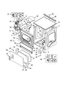 Upper Cabinet And Front Panel Parts Diagram and Parts List for MLE26PRBYW0  Maytag Dryer