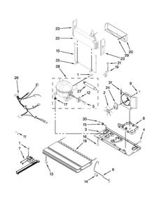 Unit Parts Diagram and Parts List for JFC2089WEP11  Jenn-Air Refrigerator