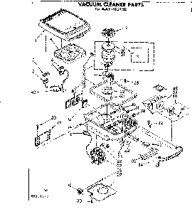 Base Assembly Diagram and Parts List for 11621992  Kenmore Canister Vacuum