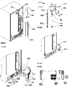Cabinet Back Diagram and Parts List for SPD25TL-P1303505WL  Amana Refrigerator