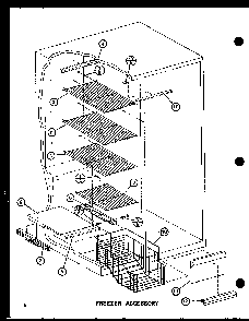 Freezer Accessory Diagram and Parts List for SLI22F1-L-P7700009WL  Amana Refrigerator