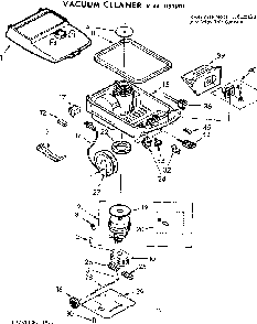 Base Assembly Diagram and Parts List for 11628871  Kenmore Canister Vacuum