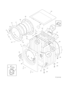 Cabinet/top Diagram and Parts List for CFWH7300RW0  Crosley Washer