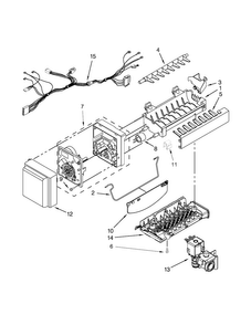 Icemaker Parts Diagram and Parts List for MFI2665XEM7  Maytag Refrigerator