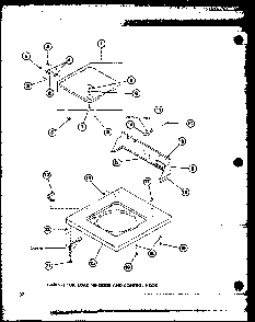 Cabinet Top Diagram and Parts List for TAA400 P77040-2W Amana Washer