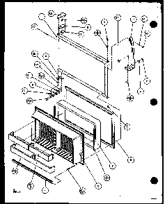 Freezer Door Diagram and Parts List for 85868L-P1117304WL  Amana Refrigerator