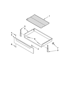 Drawer And Rack Parts Diagram and Parts List for AER5844VCW1  Amana Range