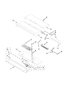 Control Panel Parts Diagram and Parts List for MEW7530DS01  Maytag Wall Oven